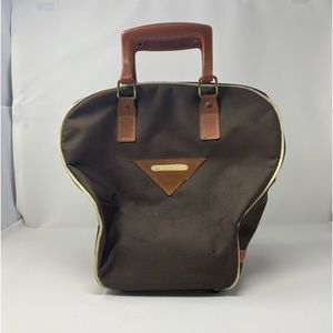 Vintage AMF Bowling Bag leather and canvas Brown on brown Strong Retro duckpin